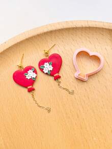 Valentine's Day Polymer Clay Cutters, Romantic Heart Shape Polymer Clay Cutter Molds For DIY Soft Pottery Earrings, Polymer Clay Crafting Tools, Valentine's Day Gift - Valentine's Day Polymer Clay Cutters - View 7