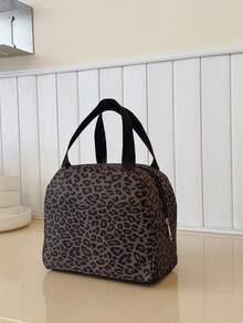 Portable Lunch Bag; Thermal Lunch Box; Bento Bag; Dinner Insulation Bag; Thickened Cute Student Lunch Fruit Bag; Leopard Print Lunch Bag; Student Lunch Box. - Multicolor - View 4