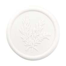 25 Pcs White Rosemary Pattern Self-Adhesive Wax Seal Stickers For Gifts Wedding Invitation Envelope Sealing - White - View 5