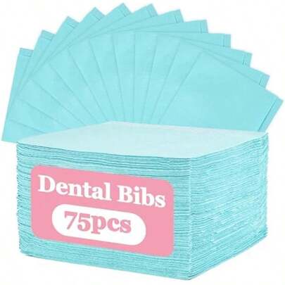 75Pcs Dental Bibs D…