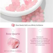 6mm/8mm/10mm Rose Quartz Beads Round Loose Beads Natural Rose Quartz Polished Round Smooth Gemstone Beads For Jewelry Making DIY Bracelet - Multicolor - View 4