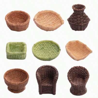 Bamboo Woven Furniture, Resin Decor, Bamboo Chair, Dustpan, Fish Basket, Bamboo Jar, Crafts, Creative Home Decor Accessories