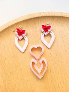 Valentine's Day Polymer Clay Cutters, Romantic Heart Shape Polymer Clay Cutter Molds For DIY Soft Pottery Earrings, Polymer Clay Crafting Tools, Valentine's Day Gift - Valentine's Day Polymer Clay Cutters - View 17