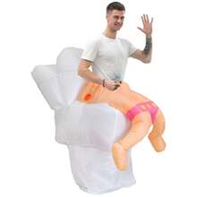 情人节礼物挑战：充气马桶服，既搞笑又严肃，纯色面料制成 - 馬桶 - 查看 5