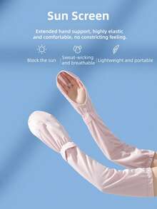 Women's Anti-UV Arm Sleeves, Loose Fit Breathable Fingerless Gloves For Driving, Summer