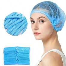 100-Pack Disposable Hair Nets, Elastic Head Cover, Bouffant Caps, Sanitation Head Cover For Food Service, Spa Men & Women - 21 Inch - Multicolor - View 4