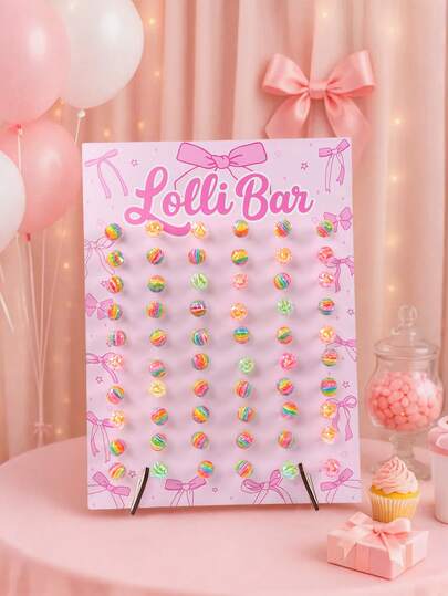 1pc 26*35cm Pink Bow Babe Shower Wooden Lollipop Display Stand,Reusable Candy/Dessert Holder,1st Birthday Party Supplies,Rack Household Donut Display Rack Party Food Placement Rack,Lollipop Holder,Gender Reveal Party Decor,Bridal Shower Babyshower Party Dining Room Table Decorations,Baby Shower Gifts,Gender Reveal Party Supplies,Party Dessert Station,Pink Bow Decor,Princess Party Decor,Baby Party Decor