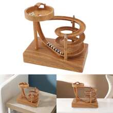 CYPNFockety Máquina de Movimiento Perpetuo de Arte Cinético Gadget de Física Científica Juguete de Bola Rodante sin Parar Simulador de Movimiento Perpetuo para Oficina en el Hogar #2Fashion - 227431083 - Ver 5