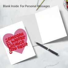 A Heart-Shaped Valentine's Day Greeting Card - Themed With Love And Happiness, Suitable For All, Perfect For Anniversary Celebrations And Small Business Events. - Multicolor - View 3