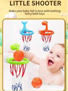 Baby Bath Tub Basketball Hoop, Suction Cup Bathroom Basketball Rack, Indoor Mini Basketball Hoop Toy For Infant Toddler Bath Time/3 Balls, Best Christmas Gift For Kids