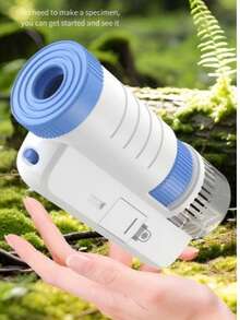 1个手持式显微镜，200倍高倍放大，无需电池，高清生物观察工具，适合儿童科学教育 - 彩色 - 查看 9