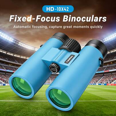 10X42 Multi-Color Starry Sky Binoculars, High Definition Compact Binoculars With Wide Field Of View, Clear Low-Light Vision, Professional Binoculars For Birdwatching/Outdoor Hunting/Travel