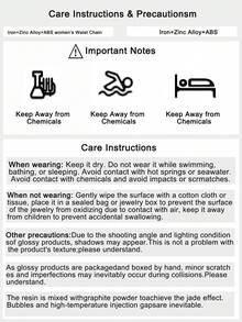 1件波西米亚风海洋元素海星贝壳仿珍珠吊坠多层腰链/身体链，时尚个性创意3D海星贝壳吊坠身体饰品，适合女性日常、度假、派对佩戴