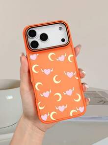 Celestial Angel Heart Wings And Moon Pattern Phone Case, Soft Pink Aesthetic, Dreamy Magical Cute Stars, Suitable For Women's Daily Use Phone Case, Compatible With Iphone 17promax/17pro/17/17Air/16promax/16pro/16plus/16e/16/15promax/15pro/15plus/15/14promax/14pro/14plus/14/13promax/13pro/13/12promax/12pro/12/11promax/11pro/11 - Dark Blue(深藍色) - 查看 5