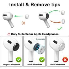 4 Pairs Replacement Ear Tips For AirPods Pro 1st Generation & 2nd Generation With Noise Reduction Hole, Silicone Ear Tips For Airpods Pro With Portable Storage Box (XS/S/M/L) - 預設 - 查看 3