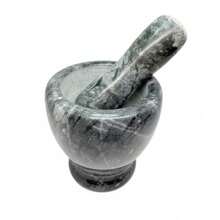 CYPNSet Mortero con Pilón de Mármol 250 ml 11.5 cm de Alto x 10 cm de Diámetro Resistente al Calor Acabado Brillante y Pulido Hecho a ManoFashion - 227356641 - Ver 1