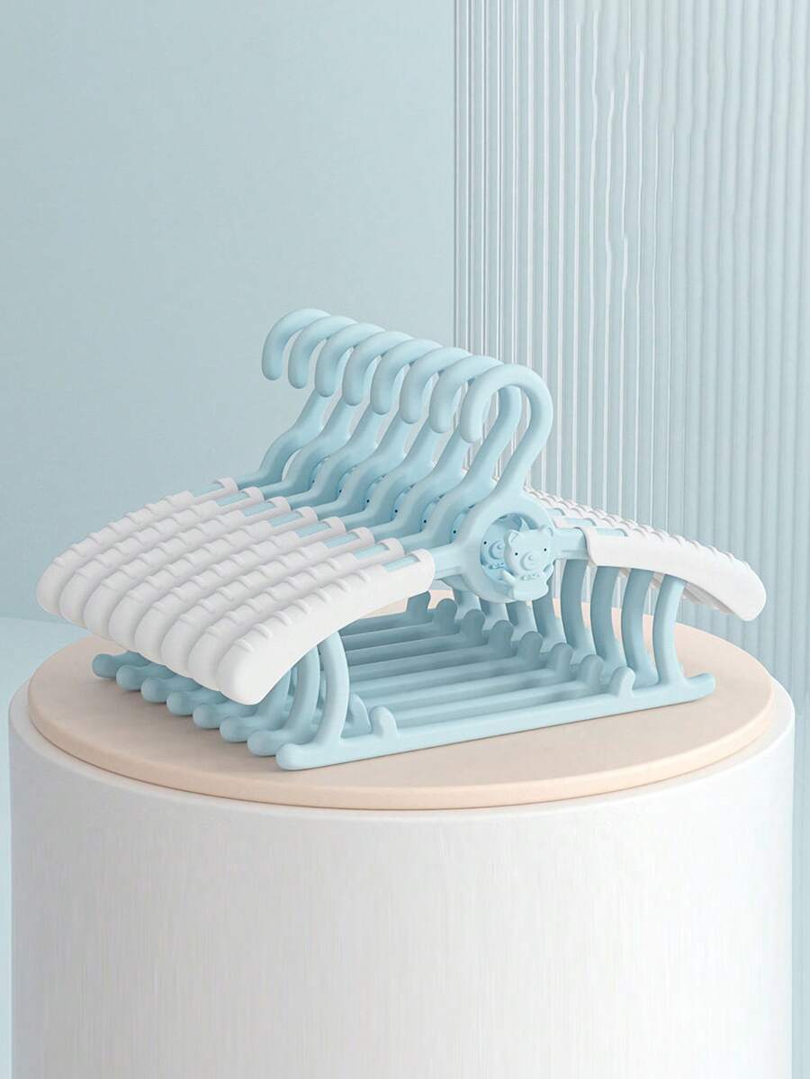 20pcs Adjustable Baby Clothes Hangers, Retractable Infant Drying Rack, Household Clothing Hanging Organizer