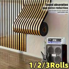 3D金色条纹网格自粘泡沫墙贴，防油防水可移除艺术墙贴，乙烯基墙面装饰，适用于卧室、浴室、客厅、电视背景墙、天花板、家居装饰、房间装饰 - 3D金 - 查看 5