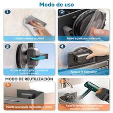 CYPNEstante de Ducha Esquinero Baño con Ventosas y Toallero Organizador de Regadera Porta Shampoo Antioxido Extraible sin Taladrar aluminio paquete de 2 gris pistolaFashion - gris pistola - Ver 4