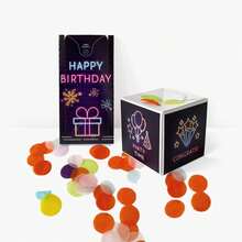 Surprise Exploding Box, Colorful Confetti Surprise Gift Box, Suitable For Adults And Children - Black - View 3