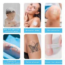 50pcs Transparent Waterproof Adhesive PU Film Tape, Breathable Waterproof Thin Blank Dressing Patch - Multicolor - View 8
