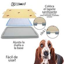 Baño para Perros Tapete Entrenador Orinal Perro Mascotas con Rejilla Porta Pañales para Perro Arenero Conejo Entrenamiento de Perros Chico Azul - Azul - Ver 6