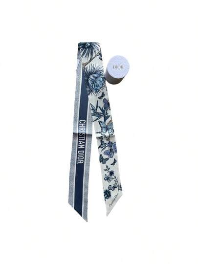 Dior 蝴蝶花瓣围巾、发圈、小丝带，也可作小围巾、包包装饰，休闲可爱，蓝色、绿色、粉色