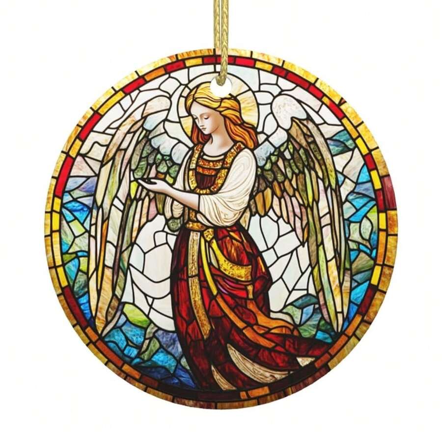 Angel Ceramic Christmas Hanging Ornament For Xmas Tree Wedding Holiday Party Home Decor - Angel - View 1