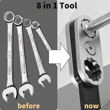 8合1扳手工具套装，汽车维修用组合扳手 - 彩色 - 查看 4