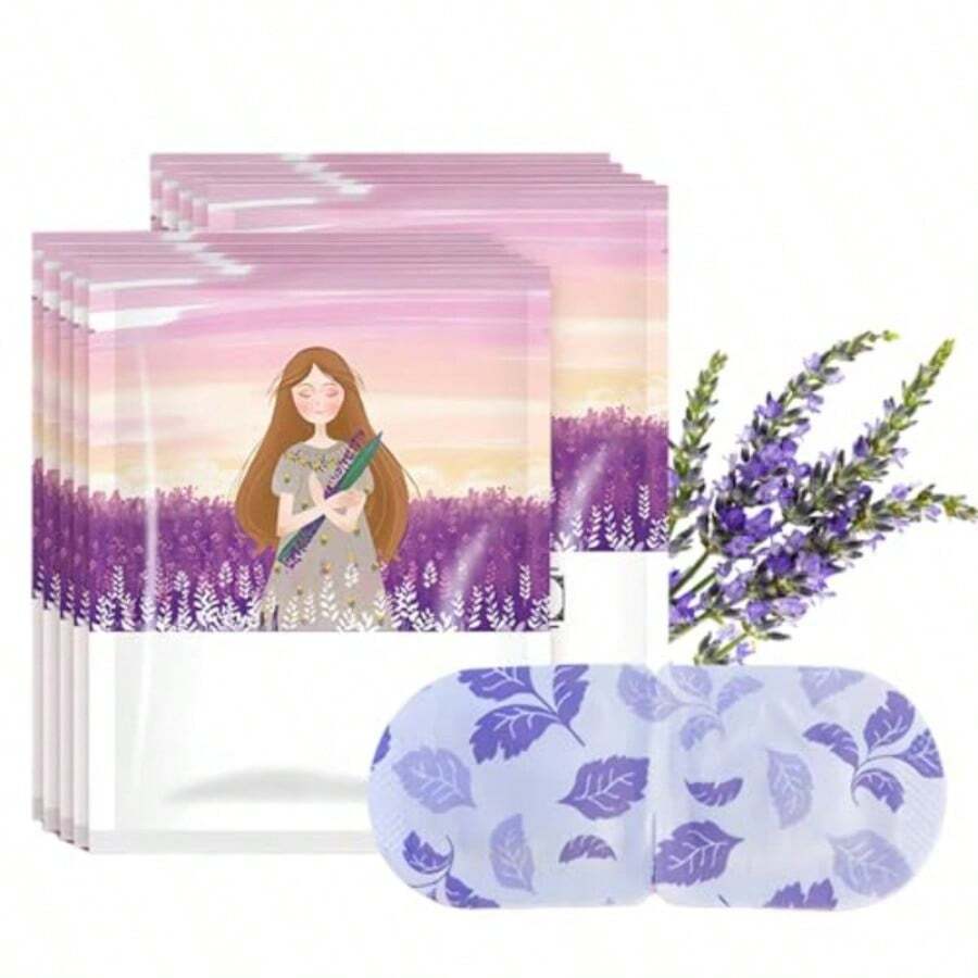 10 Packs Lavender Warming Self Eye Mask | Disposable Moist Hot Compress ...