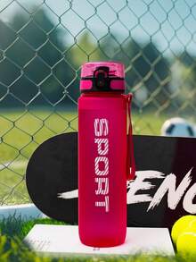 1pc 32oz/1000ml Frosted Portable Sports Water Bottle, Woven Handle Strap, Large Capacity, Durable, Suitable For Gym, Outdoor, Travel, Great Gift For Holidays And Birthdays - Multicolor - View 10