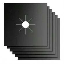 6pcs Reusable Gas Stove Burner Covers - Thick 0.1mm Double Layer Black Non-Stick Easy Clean Liners For Kitchen/Cooking. Stove Grate Size 10.6" X 10.6", - Multicolor - View 22