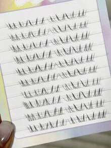 80pcs 10-Row High Capacity Handpainted Fox-Themed New Chinese Style Soft Natural B-Curl False Eyelashes - B - View 9