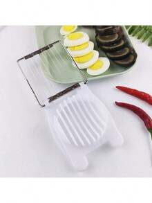 1pc Multi-Function Egg Slicer, Designed For Boiled Eggs, Can Slice And Dice, Essential Kitchen Tool - Multicolor - View 4