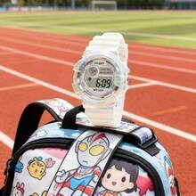 Stylish Digital Watch With A Luminous Dial, Featuring Anti-Internet And Anti-Call Protection For Students. A , Multi-Functional Watch Suitable For Women And Girls, This High-End, Cute Pink Sports Digital Watch... - 深粉紅色 - 查看 3
