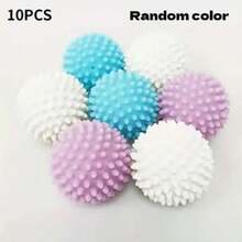 Set Of 10 Reusable Laundry Balls - Removes Hair, Softens Fabrics, Prevents Tangling, Reduces Wrinkles, No Electricity Needed, Laundry Additions, Extra-Large Dryer Balls, Washing Machine Balls, Dryer Balls, Dryer Sheets, Anti- Laundry Ball - Multicolor - View 5