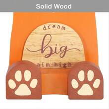 I'm Solid Wood Multipurpose Eyeglass Phone Pen & Pencil Holder Stand Stationery Desk Box Organizer Accessories Decor, Cute Home Office Desktop Decoration Birthday Graduation Gifts Fox Gifts (Fox) - Fox - 查看 4
