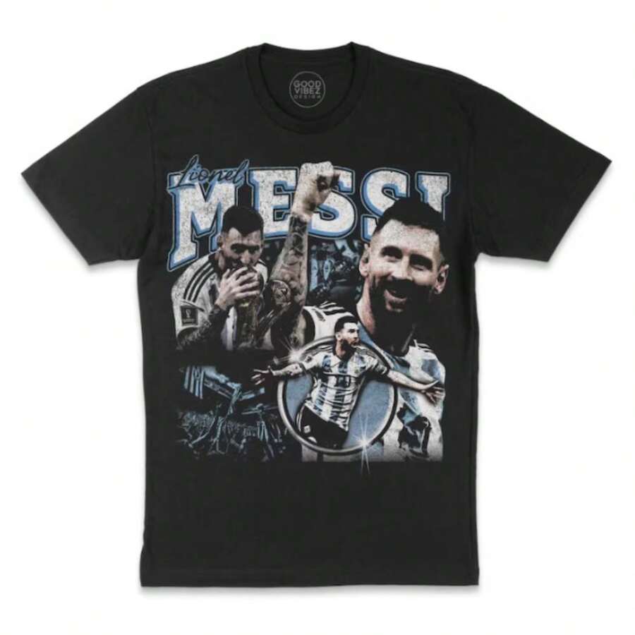 Lionel Messis T-Shirt - 黑色 - 查看 1