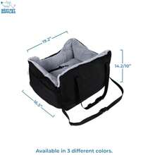 CYPNBest Pet Supplies - Asiento Elevador para Mascotas para Coche camión y SUV de Viaje con cojín de Felpa Suave con Almohada Alta y Paredes Ropa de Cama cómoda con Correas seguras Color NegroFashion - Negro - Ver 4