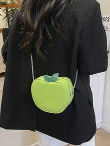 New Minimalist Fashion Versatile Fruit Chain Crossbody Bag For Women - Green - View 7