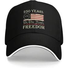 1776-2026 Patriotic Baseball Cap Commemorating The 250th Anniversary Of The Founding Of The United States - Lightweight Retro Independence Day Hat, Adjustable Snap Design, 250 Years Of History Theme, Machine Washable - 黑色 - 查看 3