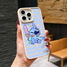 This Disney Lilo & Stitch Phone Case, Featuring Stitch And Angel Cartoon Characters, Boasts A Cute And Playful Design, A Simple And Stylish Appearance, And A Smooth And Comfortable Feel. It Features A Magnetic Back, Camera Protection, A Transparent And Fashionable Back Panel, And Reinforced Corners For Effective Drop Protection, Making It An Ideal Choice For Young People. This Phone Case Is Compatible With IPhone 17/16/15/14/13/...12/11/XR/XS/X Series And SamsungGalaxy S22, S23, S24, And S25 Series Phones. It's The Perfect Gift For Friends And Family. - Pink - View 2