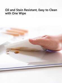 Tấm bảo vệ mặt bàn trong suốt, chống thấm nước – Chống bám bẩn và trầy xước, chống trơn trượt, thích hợp cho bàn ăn và không gian làm việc, nhiều kích cỡ. - Trong sáng - Xem 3