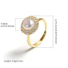 Da'ra 7-8mm Cultured Freshwater Pearl Adjustable Ring, 925 Sterling Silver Sunflower Ring Setting, Lustrous Pearl And Intricate Silver Petals Capture The Radiance Of Spring. Order Includes A Custom Gift Box. - YJ4695001 - View 6