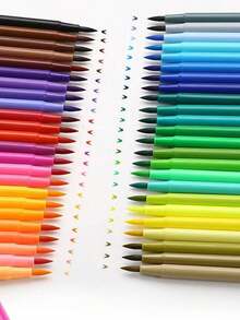 Canetas Marcadoras Laváveis Em 12/18/24 Cores Para Desenho, Marcação, Coloração E Esboço Em Madeira, Vidro, Cerâmica, Papelão, Papel, E Diversas Superfícies. - Multicolorido - Ver 5