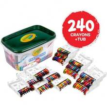 CYPNCrayola Crayon Tub Crayon Tub 240ct Bulk Crayons para Niños día festivo y Navidades para niños pequeñosFashion - Multicolor - Ver 3