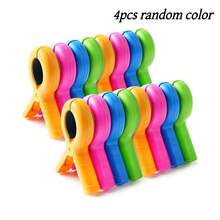 4/10pcs Large Beach Towel Clips, Suitable For Beach/Pool/Cruise Chair, Heavy Duty Cloth Clips, Windproof, Home Laundry Drying Clips - Multicolor - View 14