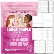 140 Pcs Large Pimple Patches For Face \U2013 7 Sizes XL Acne Patches For Full Face, Big Hydrocolloid Bandages For Body, Chin, Forehead, Chest &Amp; Back Hydrocolloid Patch (Round, Crescent, Oval &Amp; Rectangular) - ColorC - 查看 1