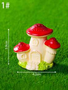 6pcs Dwarf Mushroom House Decor Ornaments, Helping To Build A Lively And Interesting Micro-Landscape, Decorating Corners Of The Home To Create A Cozy And Healing Atmosphere, Placing On Desktops To Add Whimsical Touches To Daily Life, Hoping These Adorable Decorations Can Bring Lightness And Joy To Your Life, Accompanying Every Ordinary Moment With Gentle Warmth. - Multicolor - View 5