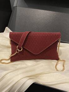 Small Envelope Bag, Unique Design Women Handbag - Red - View 8